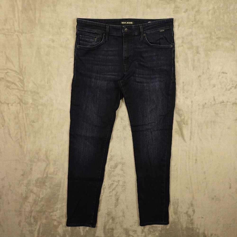 Mavi Jake Slim Leg Jeans Men’s 36x34 Dark Wash Stretch‎ Modern Denim